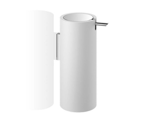 Decor Walther Stone WSP Дозатор для мыла, подвесной, цвет: белый / хром. 0972254 Decor Walther Stone WSP Дозатор для мыла, подвесной, цвет: белый / хром. 0972254