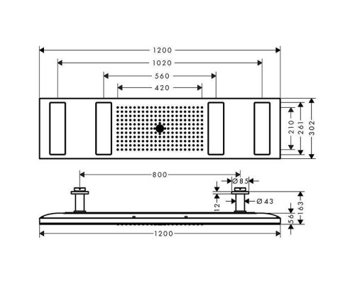 Axor ShowerHeaven Верхний душ 120x30см, 4jet, потолочный монтаж, c подсветкой 3700K, цвет: полированное красное золото. 10629300 Axor ShowerHeaven Верхний душ 120x30см, 4jet, потолочный монтаж, c подсветкой 3700K, цвет: полированное красное золото. 10629300