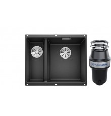 Комплект Мойка Blanco Subline 340/160-U антрацит, правая + Измельчитель KUCHENSTERN Muhle 351MU35