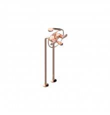 THG CORVAIR A MANETTES FIOR DI BOSCO Смеситель для ванны напольный, с ручным душем и шлангом 1500 мм., цвет: Blush PVD. U8L-H62-13CS