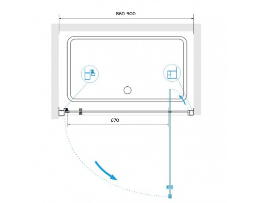 Душевая дверь RGW PA-105 900 Душевая дверь RGW PA-105 900