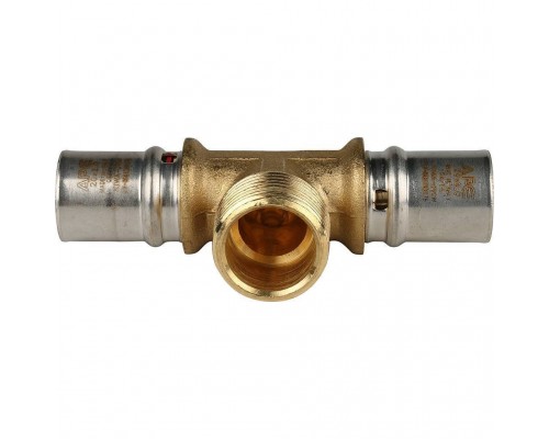 Тройник-переходник STOUT с наружной резьбой 20х3/4 х20 для металлопластиковых труб прессовой (SFP-0008-203420)