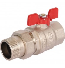 Кран шаровой STOUT полнопроходной с американкой , ВР/НР, ручка бабочка 1 1/4 (EPDM) (SVB-1007-000032)