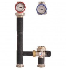 Насосная группа ROMMER RDG-0002 с термостатическим смесительным клапаном (20-4С) 1 без насоса (RDG-0002-002501)