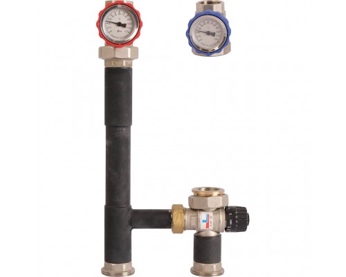 Насосная группа ROMMER RDG-0002 с термостатическим смесительным клапаном (20-4С) 1 без насоса (RDG-0002-002501)