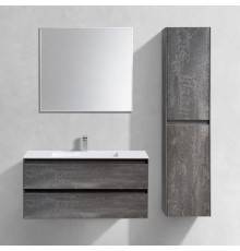 Мебель для ванной комнаты Vincea Luka 100, 2 ящика, камень, с белой раковиной