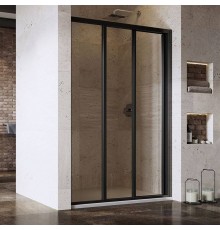 Душевая дверь в нишу Ravak Supernova ASDP3-130 Transparent, 200, профиль черный