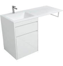 Тумба с раковиной Aquanet Токио 68 1 ящик, с бельевой корзиной L