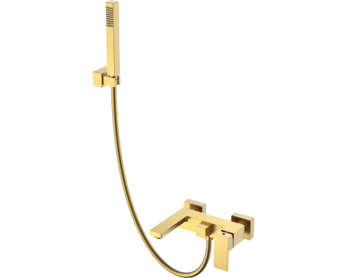 Смеситель для ванны с душем Boheme Qubic 473-MG matt gold
