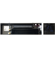 Конвектор отопления KVZ Compact KVZ-Vent-230-80-1400-2V-UA без решетки, термостат черный