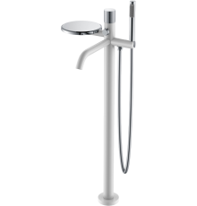 Напольный смеситель для ванны с душем Boheme Stick 129-WCR.2 white touch chrome