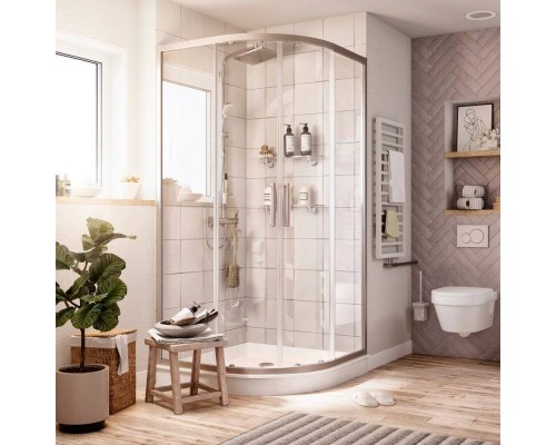 Душевой уголок STWORKI Хельсинки 110x110 см профиль хром матовый