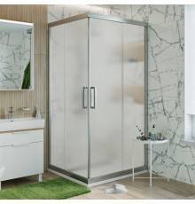 Душевой уголок STWORKI Дублин 95x95 см профиль хром матовый, стекло матовое