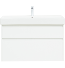 Тумба под раковину Aquanet Nova Lite 100 белая глянцевая, 2 ящика