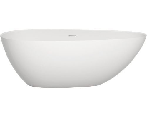 Ванна из искусственного камня Salini Paola In S-Sense 160x75 см, отдельностоящая, овальная, со сливом-переливом, с донным клапаном
