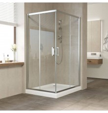 Душевой уголок Vegas Glass ZA-F Tur Novo 120*80 08 01 профиль глянцевый хром, стекло прозрачное