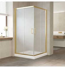Душевой уголок Vegas Glass ZA Tur Novo 110 09 10 профиль золото, стекло сатин