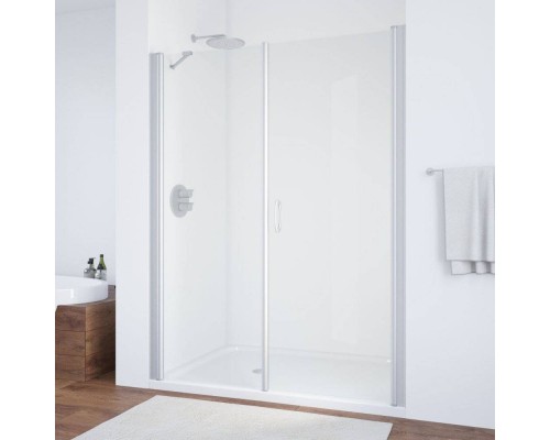 Душевая дверь в нишу Vegas Glass EP-F-2 180 07 01 R профиль матовый хром, стекло прозрачное