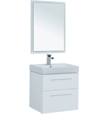 Мебель для ванной комнаты Aquanet Nova 60 2 ящика, белый глянец