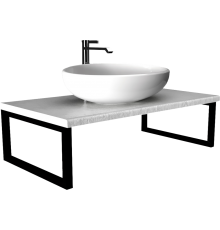 Столешница с раковиной 1MarKa Grunge Loft 100 бетон светлый