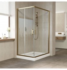 Душевой уголок Vegas Glass ZA-F Tur Novo 110*90 05 01 профиль бронза, стекло прозрачное