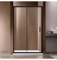 Душевая дверь в нишу Vincea Garda VDS-1G130CLB 130 см, профиль черный, стекло прозрачное