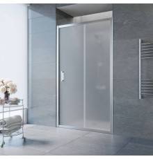 Душевая дверь в нишу Vegas Glass ZP Tur Novo 105 08 10 105 см, профиль глянцевый хром, стекло сатин