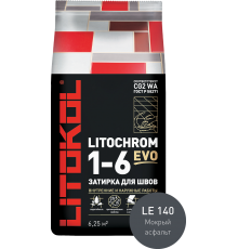 Затирка для плитки Litokol Litochrom 1-6 Evo LE.140 мокрый асфальт
