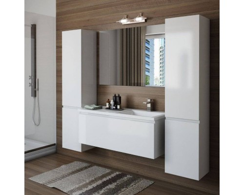 Мебель для ванной комнаты Эстет Dallas Luxe 130 подвесная, 1 ящик, R Мебель для ванной комнаты Эстет Dallas Luxe 130 подвесная, 1 ящик, R