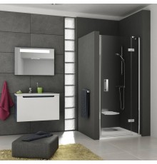 Душевая дверь в нишу Ravak Smartline SMSD2-90 A R Transparent, профиль хром (Ненадлежащее качество: царапины на профилях, царапины на деталях)