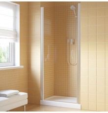 Душевая дверь в нишу Vegas Glass EP Lux 60 07 01 L профиль матовый хром, стекло прозрачное