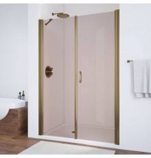 Душевая дверь в нишу Vegas Glass EP-F-2 130 05 05 R профиль бронза, стекло бронза