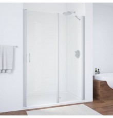Душевая дверь в нишу Vegas Glass EP-F-1 150 07 01 R профиль матовый хром, стекло прозрачное
