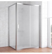 Душевой уголок Vegas Glass ZP+ZPV 130*80 08 10 профиль глянцевый хром, стекло сатин