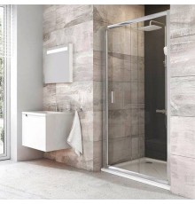 Душевая дверь в нишу Ravak Blix BLDP2-120 Transparent, профиль хром + защитное средство
