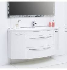 Тумба с раковиной De Aqua Лонг 140 белая