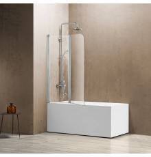 Шторка на ванну Vincea VSB-12114CL 114 см, профиль хром, стекло прозрачное