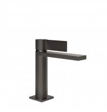 Gessi Inverso  Rigato Смеситель для раковины с донным клапаном StopGo и соединительными шлангами, цвет: Black Metal Br. PVD. 73551#707