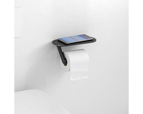 Hansgrohe WallStoris Держатель т/б с полкой, подвесной, цвет: черный матовый. 27928670 Hansgrohe WallStoris Держатель т/б с полкой, подвесной, цвет: черный матовый. 27928670