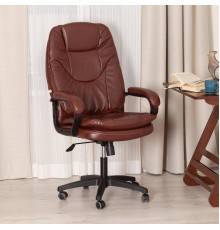 Кресло руководителя TetChair Comfort LT 22, кожзам коричневый 2 TONE