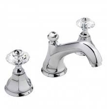 Nicolazzi Teide Смеситель для раковины на 3 отверствия, с донным клапаном, ручки Crystal handle, цвет: хром. 1908CR15