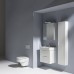 Laufen Base Шкаф зеркальный 60x18.5x70см., 1 дверца, петли справа, LED-подсветка, 2 стеклянные полки, 1 розетка, цвет: белый глянцевый. 4.0275.2.110.261.1