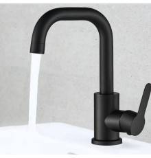 Кран для ванной в раковину (смеситель для умывальника) Maretti Project Black PB32RP56, черный