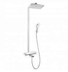 Hansgrohe Raindance Select 360 Showerpipe Душевая стойка с верхним душем 36х36см., термостатом и ручным душем, цвет: хром/белый. 27113400