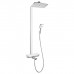 Hansgrohe Raindance Select 360 Showerpipe Душевая стойка с верхним душем 36х36см., термостатом и ручным душем, цвет: хром/белый. 27113400
