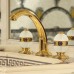 THG Amboise Lapis Lazuli Смеситель для раковины, 3 отв., цвет: золото/лазурит. A1K-F01-151