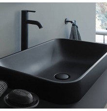 Duravit Happy D.2 Plus Раковина 60х40 см, без отв., без перелива, с выпуском, с керамической крышкой, WonderGliss, цвет: Anthracite matt. 23596013001
