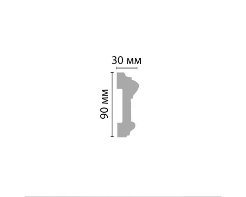Молдинг гладкий DECOMASTER 97901F гибкий (90*30*2400мм) Молдинг гладкий DECOMASTER 97901F гибкий (90*30*2400мм)