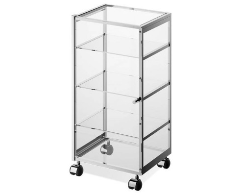 Decor Walther RW 1 Шкафчик передвижной 38x30x80см, стекло прозрачное, напольный, цвет: хром. 0702300