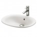 Toto Public Раковина 53x45x17.7см., встраиваемая сверху, без отв., с переливом, CeFiONtect, цвет: белый. LW762Y